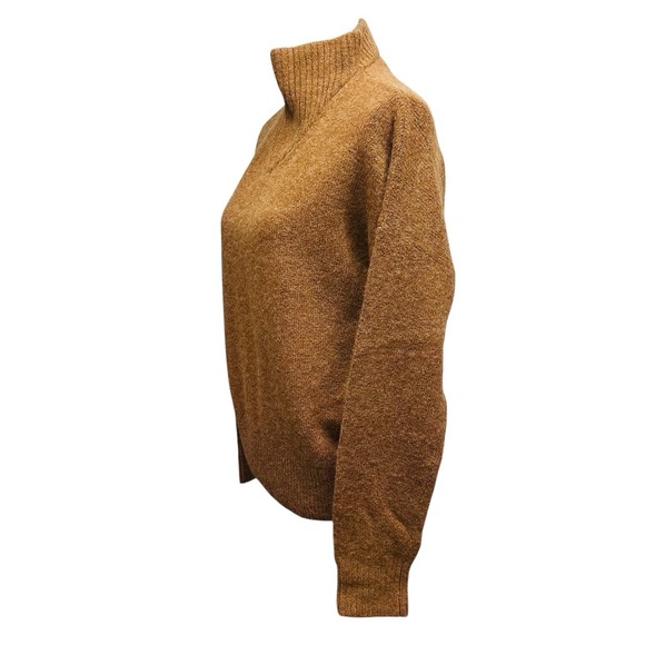 MADEWELL Dillon Mockneck Pullover Sweater Women's Size Medium Brown - Picture 5 of 9